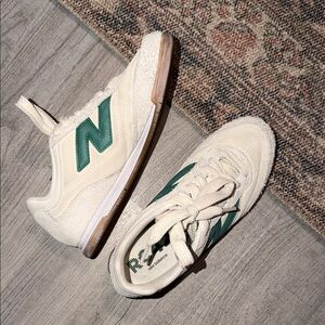 New Balance RC42 Cream and Green Sneakers